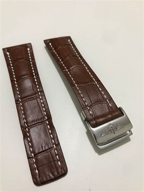 breitling navitimer brown leather strap.